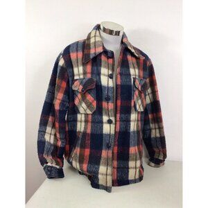 Vintage Plaid Wool Jacket Coat Hunting Lumberjack Mens Large